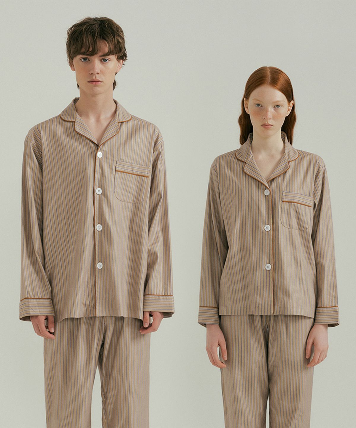 조스라운지(JO'S LOUNGE) [웜모달] (couple) Caramel Pajama Set