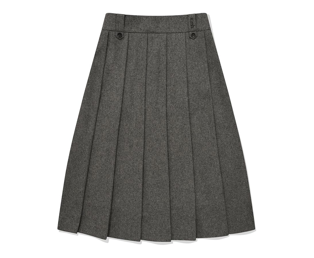 ★2023FW新作★KIRSH★KIRSH MIDI PLEATS SKIRT KIRSH MIDI PLEATS SKIRT[BLACK] - KIRSH | 60% - Asian Fashion