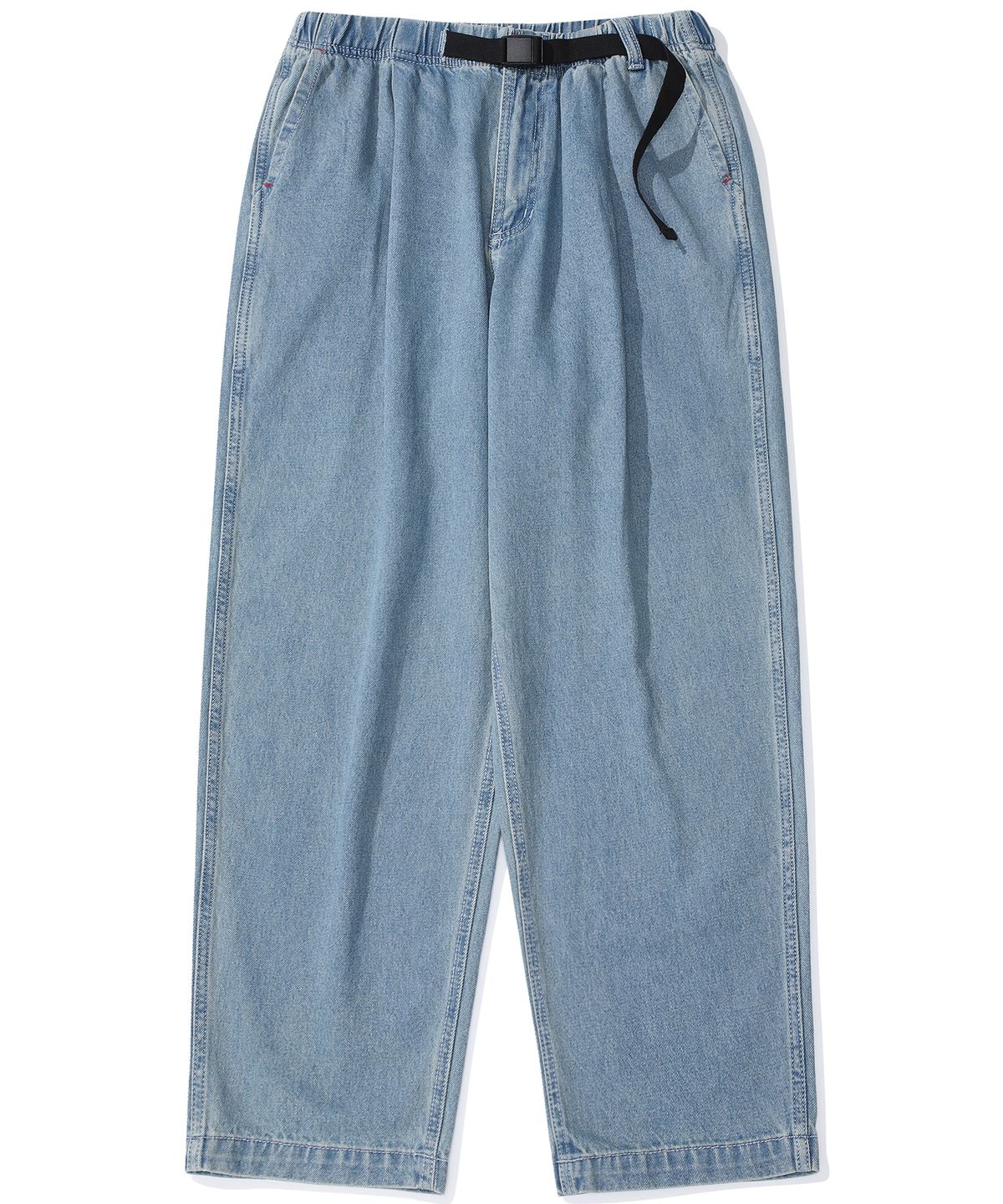 컬럼비아 유니버시티(COLUMBIA UNIVERSITY) M-LABEL LOOSE-FIT DENIM BELTED PANTS 라이트진