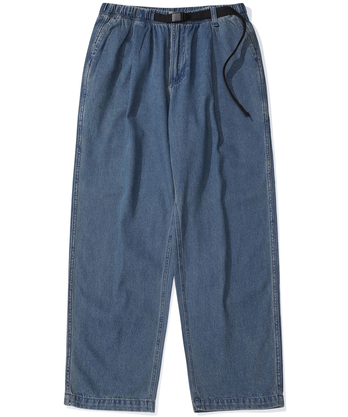 컬럼비아 유니버시티(COLUMBIA UNIVERSITY) M-LABEL LOOSE-FIT DENIM BELTED PANTS 미드나잇진