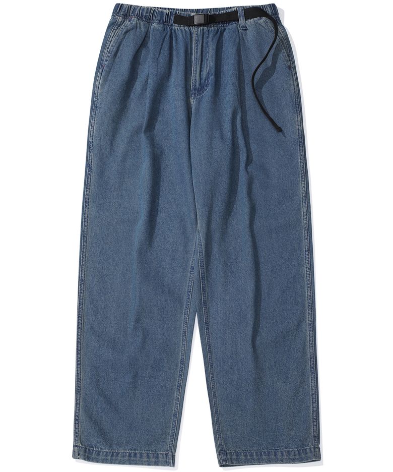 M-LABEL LOOSE-FIT DENIM BELTED PANTS 미드나잇진