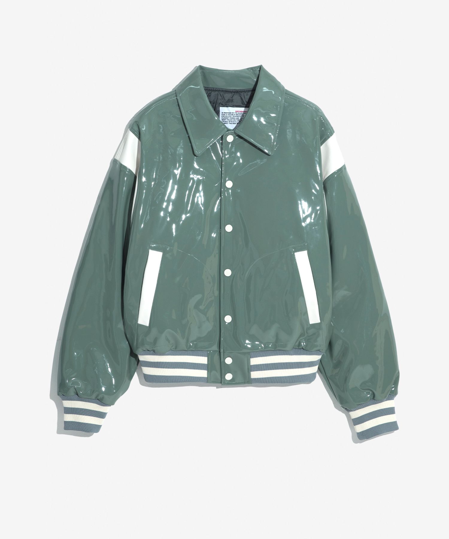 BIRTHDAYSUIT  スタジャン　STADIUM JACKET MUSINSA | BIRTHDAYSUIT PATENT STADIUM JACKET (SAGE)
