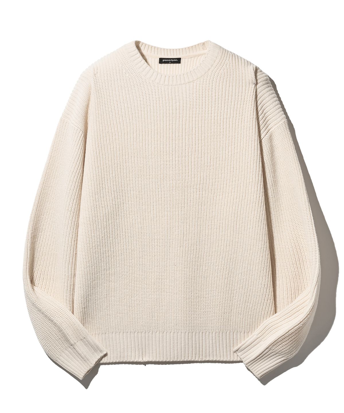 그루브라임(GROOVE RHYME) HACHI BASIC KNIT (IVORY) [LRSFCTK706M]