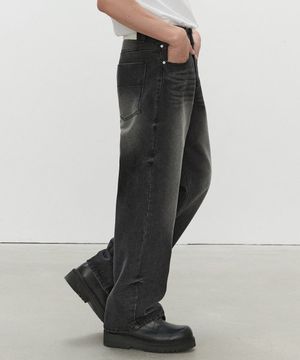 Mid Rise Wide Jeans DCPT027HLBlack