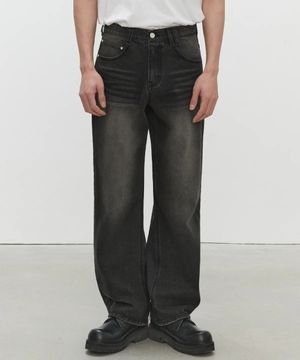 Mid Rise Wide Jeans DCPT027YLBlack