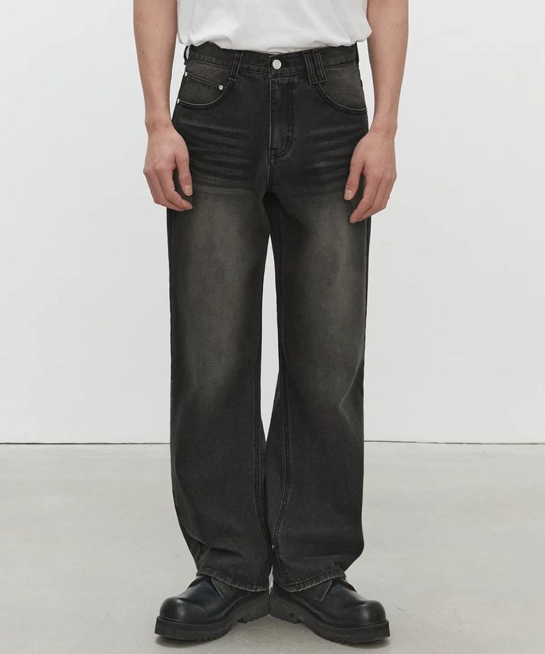 Mid Rise Wide Jeans DCPT027YLBlack
