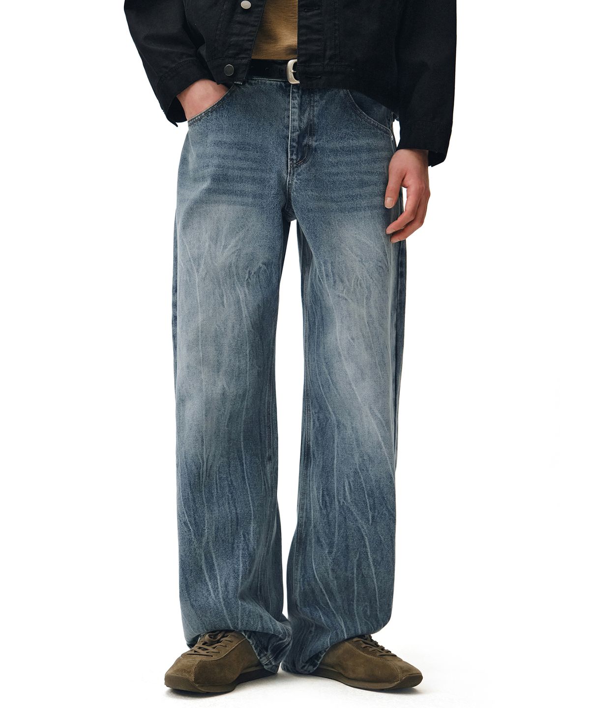 데케트(DECET) Mid Rise Wide Jeans DCPT027CRBlue2