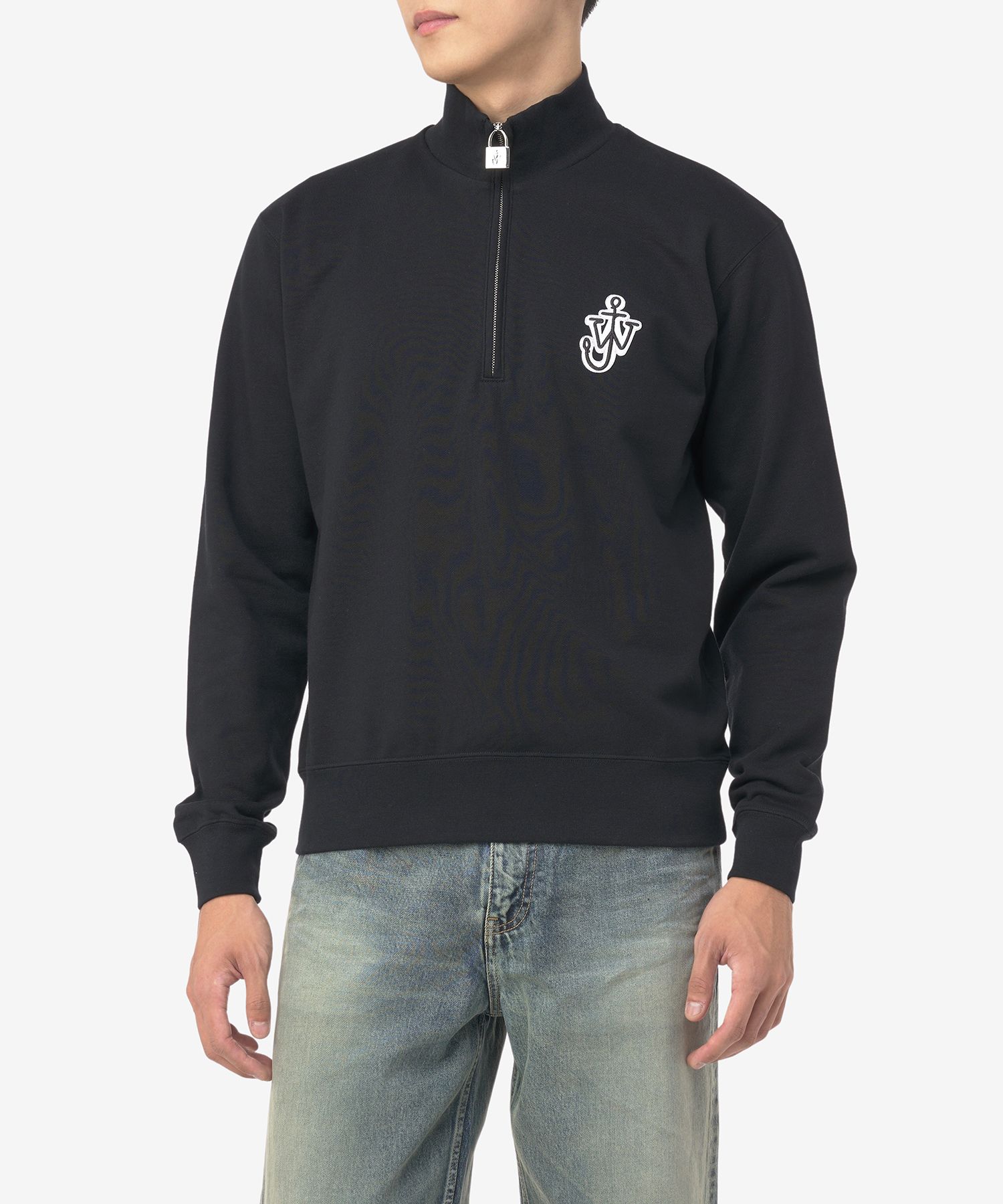 jw anderson ハーフジップ シャツ ユニクロ公式 | スウェットハーフジップシャツ(レディース)