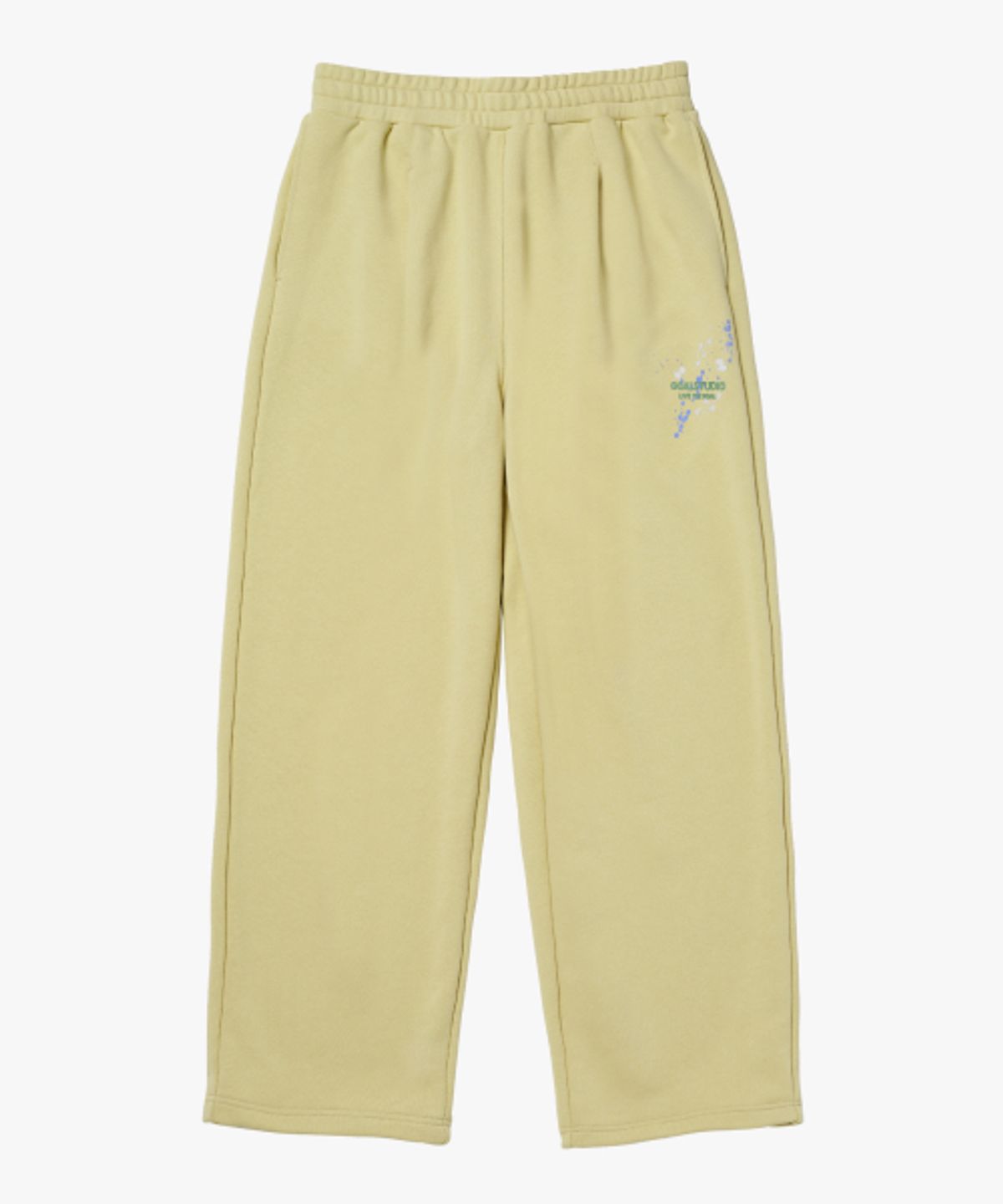 골스튜디오(GOALSTUDIO) ESSENTIAL PAINTED WIDE PANTS-LIGHT YELLOW