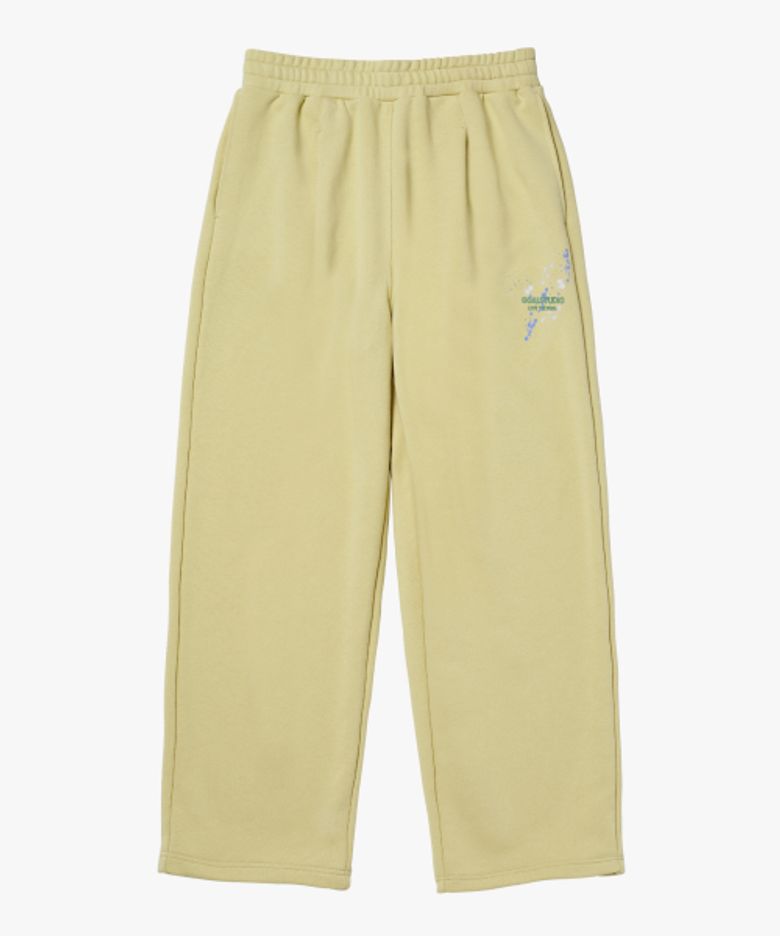 ESSENTIAL PAINTED WIDE PANTS-LIGHT YELLOW