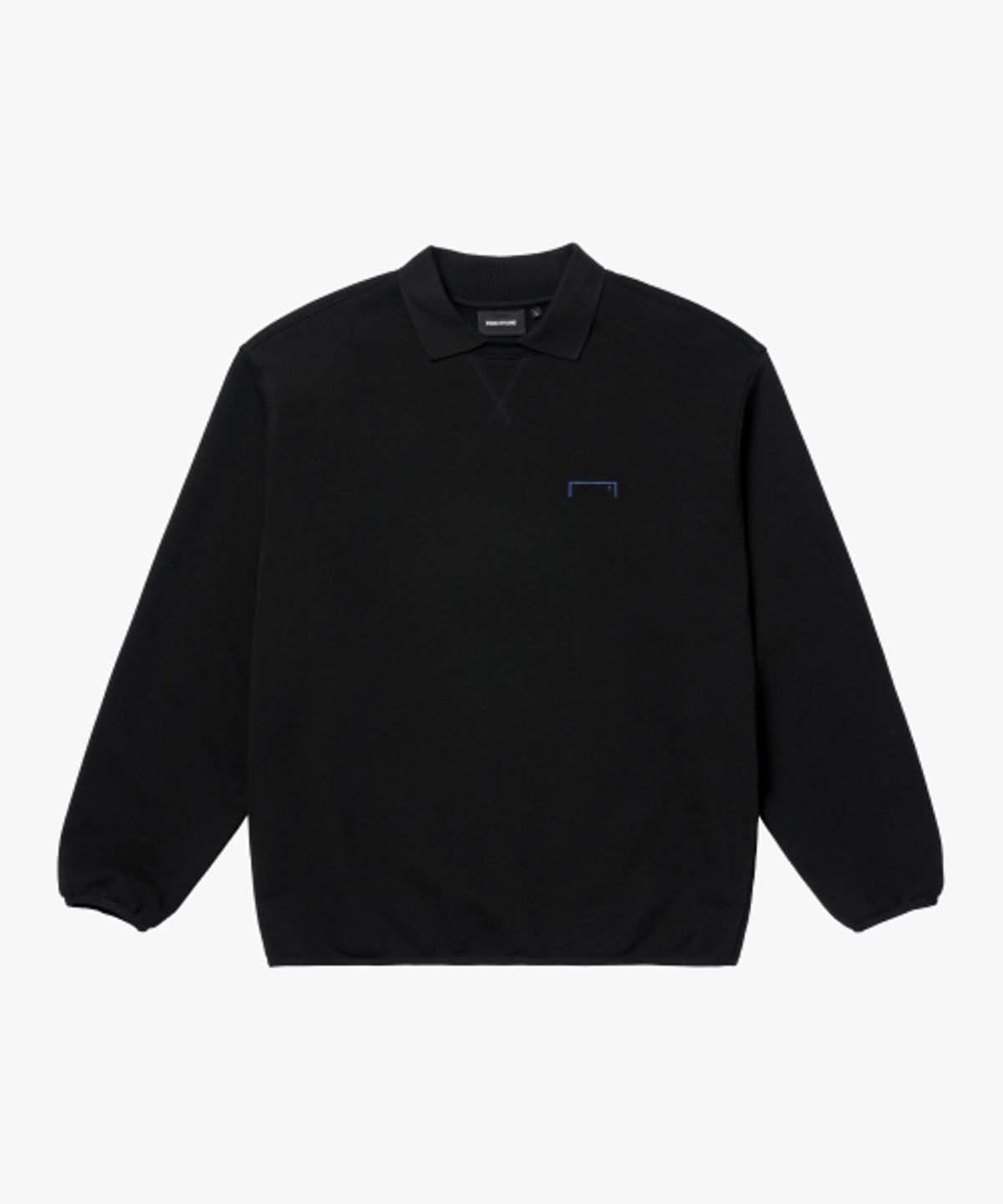 골스튜디오(GOALSTUDIO) ESSENTIAL COLLARED SWEAT-BLACK