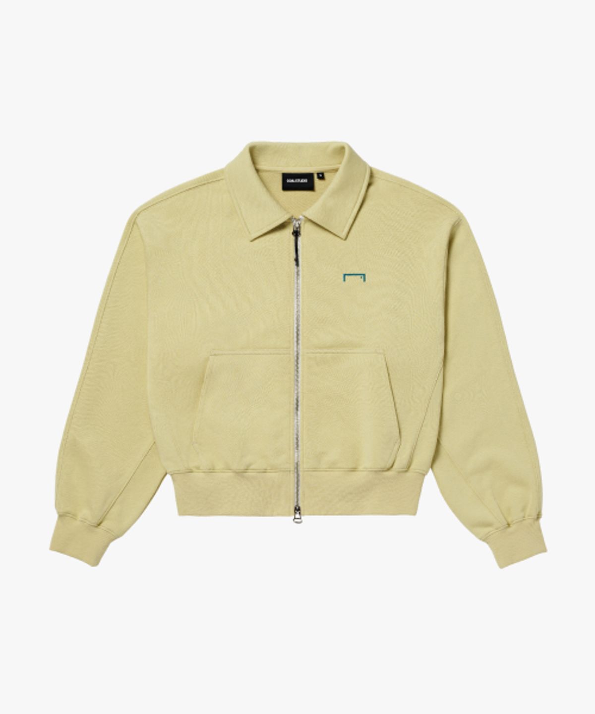 골스튜디오(GOALSTUDIO) WOMENS COLLARED FULL ZIP-UP-LIGHT YELLOW