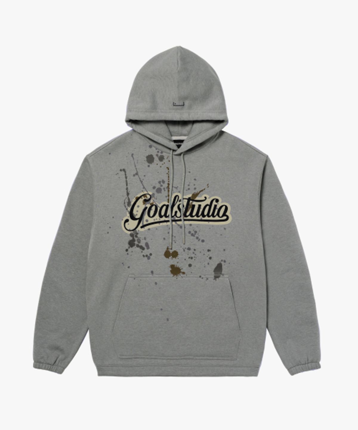 골스튜디오(GOALSTUDIO) SCRIPT LOGO HOODIE-MELANGE GREY