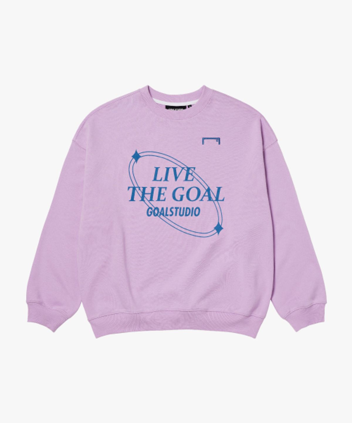 골스튜디오(GOALSTUDIO) OVER FIT LIVE THE GOAL SWEAT-LIGHT PURPLE