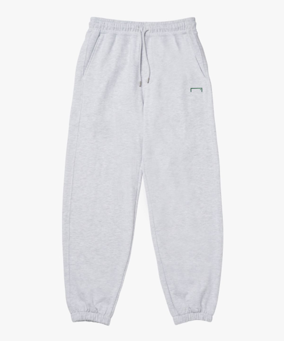 골스튜디오(GOALSTUDIO) OVER FIT SMALL LOGO JOGGER-MELANGE GREY