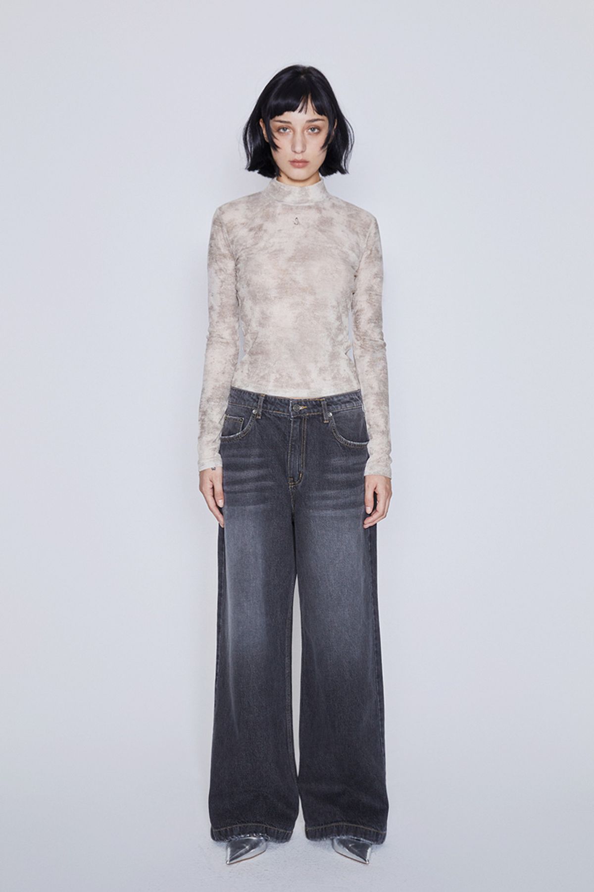 애프터아워즈(AFTERHOURS) DENIM WIDE PANTS (BLACK)