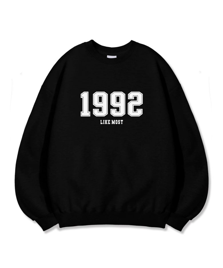 1992 오버핏 스웨트셔츠 블랙