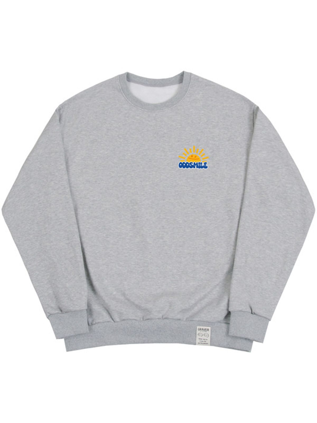 그레이버(GRAVER) [UNISEX]ODDSMILE 썬 스마일 맨투맨_그레이