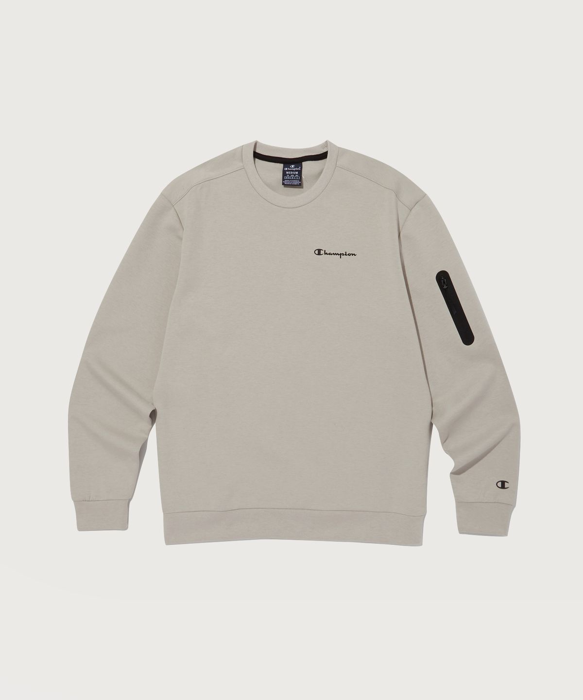 챔피온(CHAMPION) 스트레치 인터락 스웨트셔츠 Normal Beige