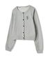 라운드넥 크롭 가디건 멜란지그레이