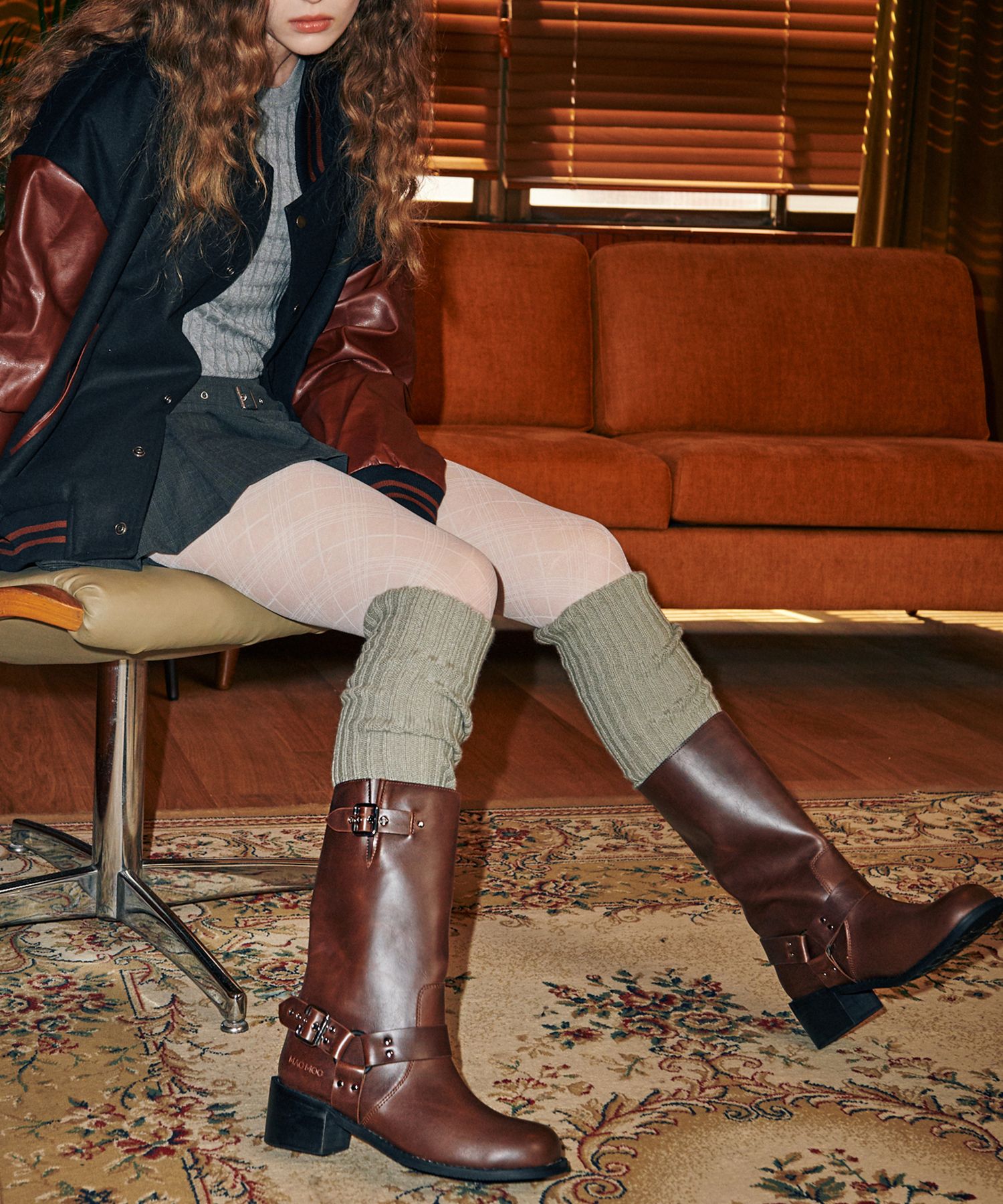ミドルブーツ [MAC MOC] Wheelie 4Color Chunky Street Middle Boots 5cm MAC MOC] Wheelie 4Color Chunky Street Middle Boots 5cm (MAC