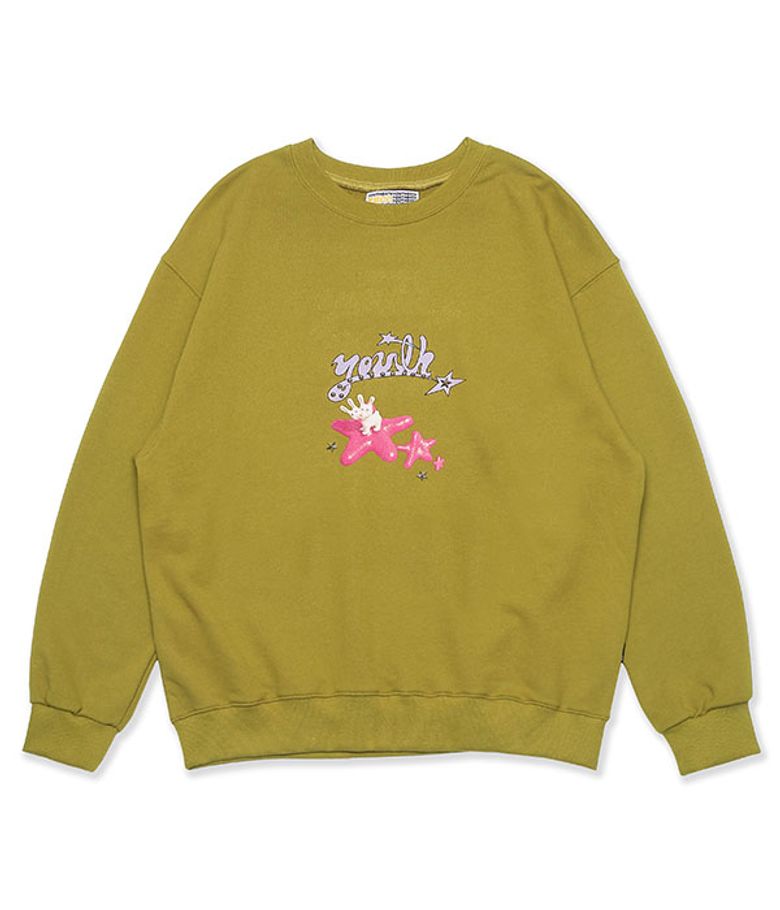 STAR RABBIT SWEAT SHIRT_MUSTARD