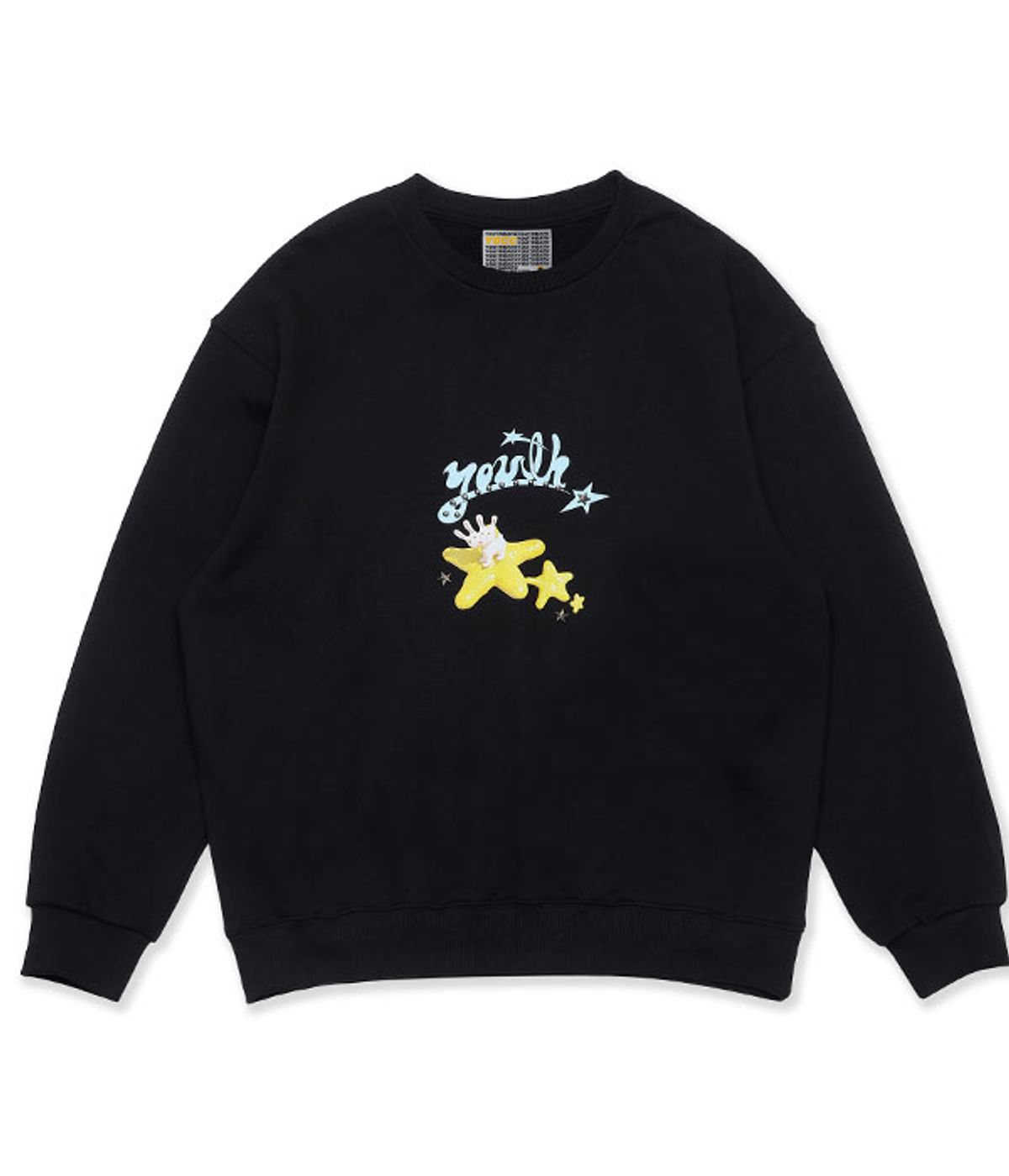 유쓰배쓰(YOUTHBATH) STAR RABBIT SWEAT SHIRT_BLACK