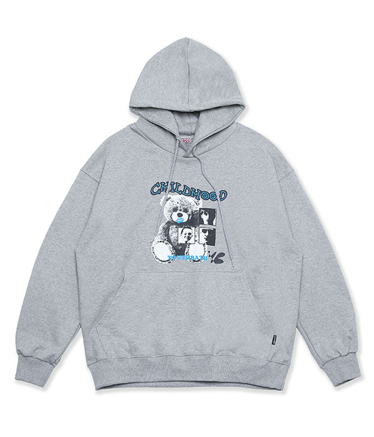 유쓰배쓰(YOUTHBATH) YB BEAR HOOD_GREY