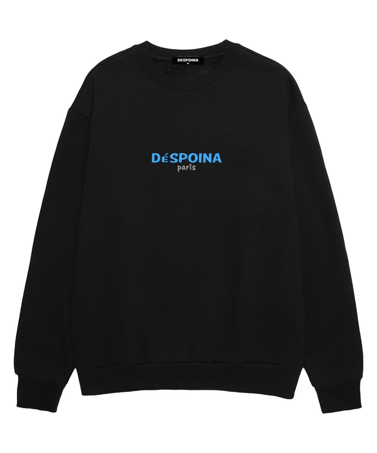 우즈(OUSE) Signature Paris Small Logo 오버핏 맨투맨 (DPLTS002) 블랙