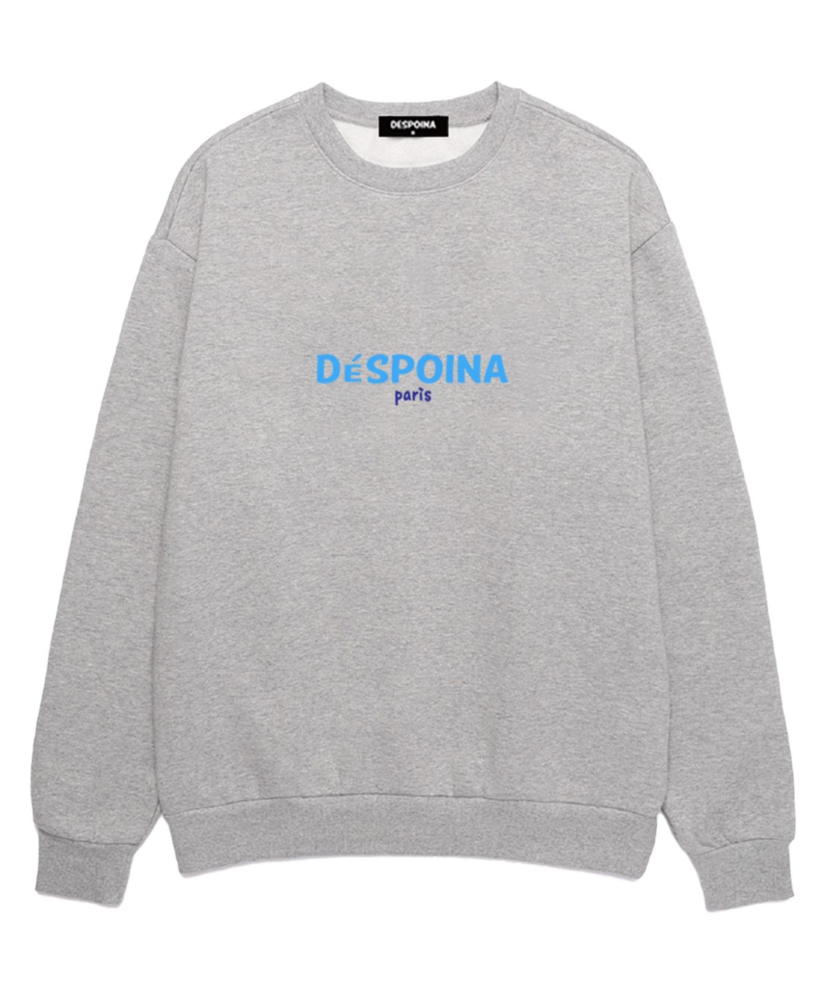 우즈(OUSE) Signature Paris Small Logo 오버핏 맨투맨 (DPLTS002) 멜란지그레이