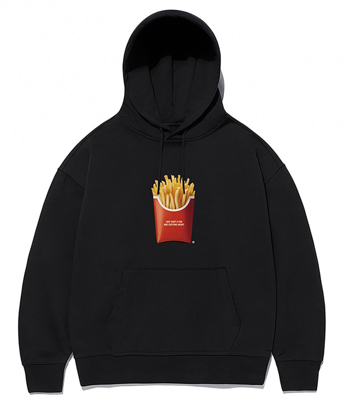한량 컬렉티브(HANRYANG COLLECTIVE) HR 0041 french fries hoodie black  프렌치프라이 블랙 후드
