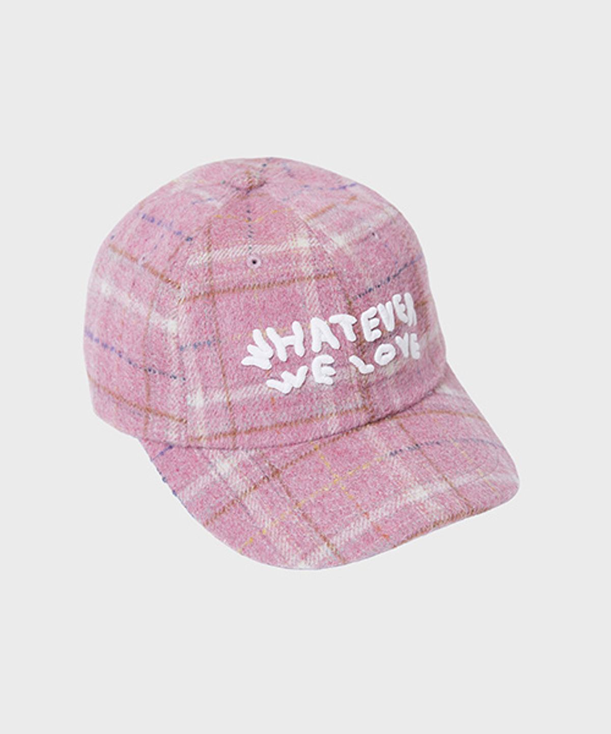 오울(OOOWL) WOOL CAP WHATEVER PINK CHECK