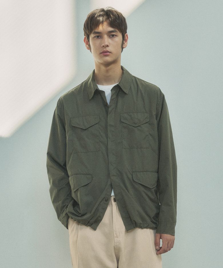O30007 Military utility jacket_Khaki