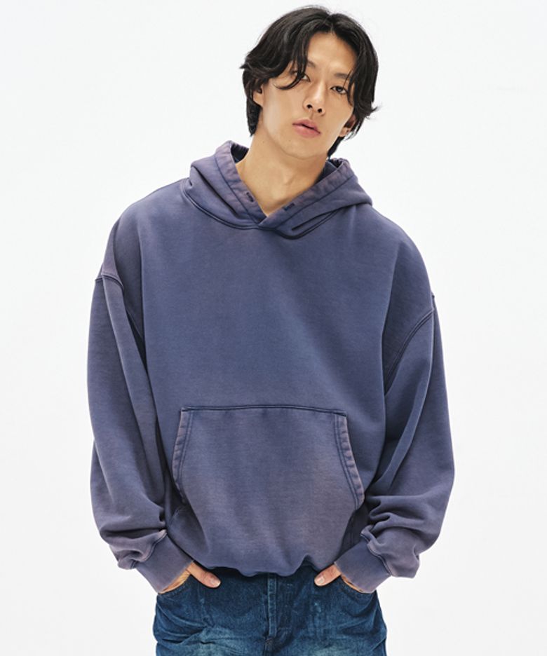 950G 컷 블리치 후드-에시드 블루-