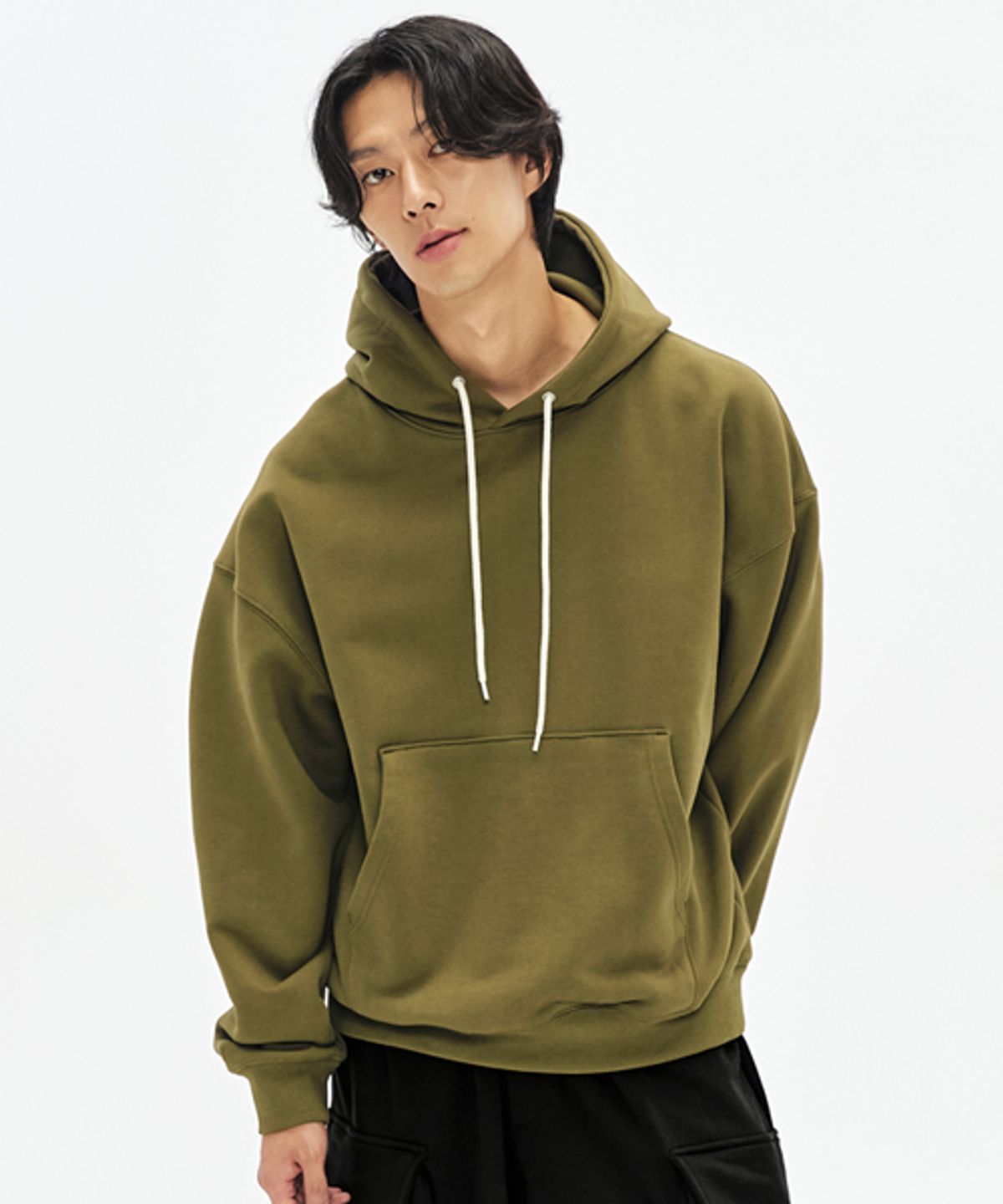 소버먼트(SOVERMENT) 950G 솔리드 후드-밀리터리 올리브-