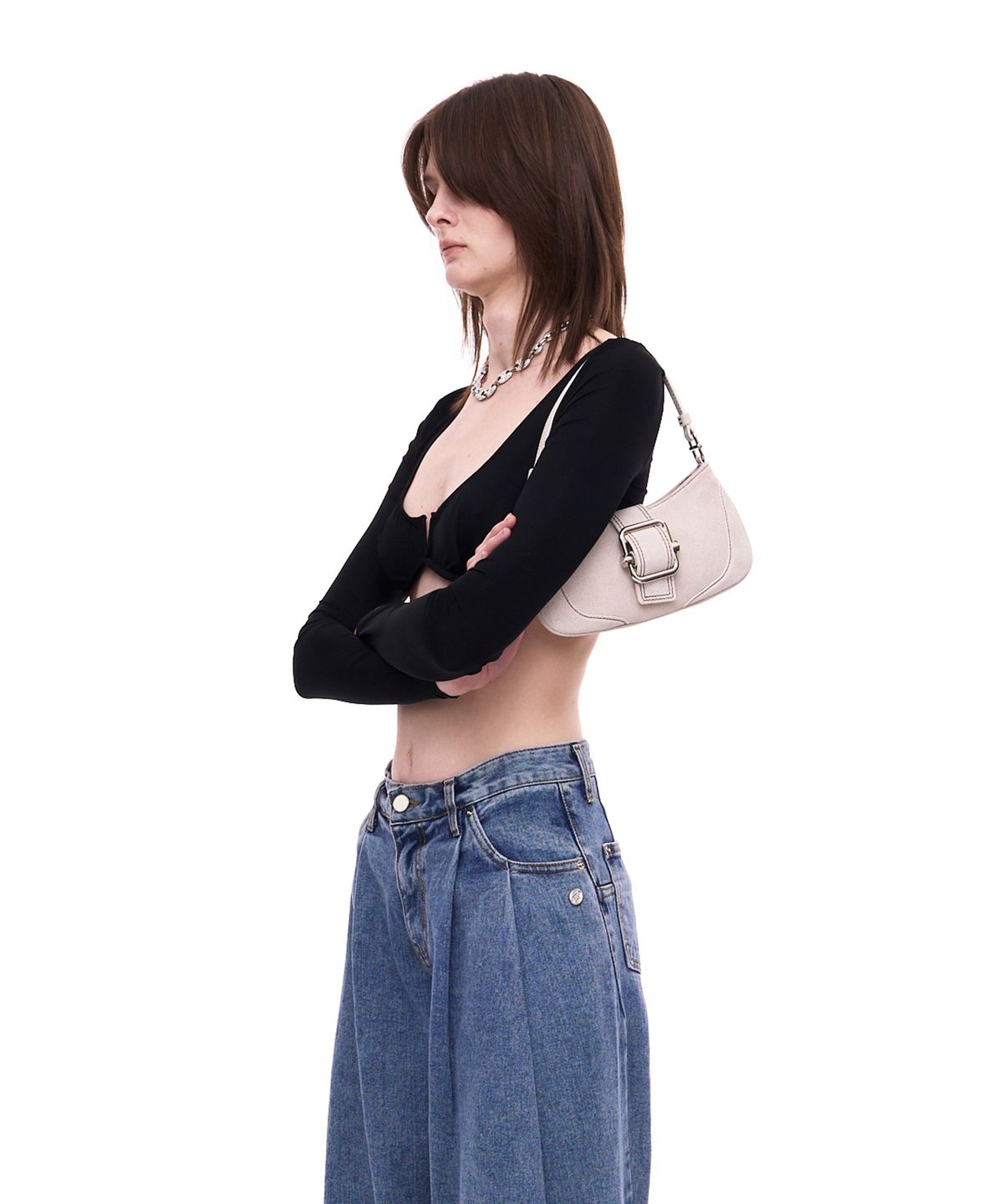 오소이(OSOI) SHOULDER BROCLE_SMALL [DENIM CREAM]