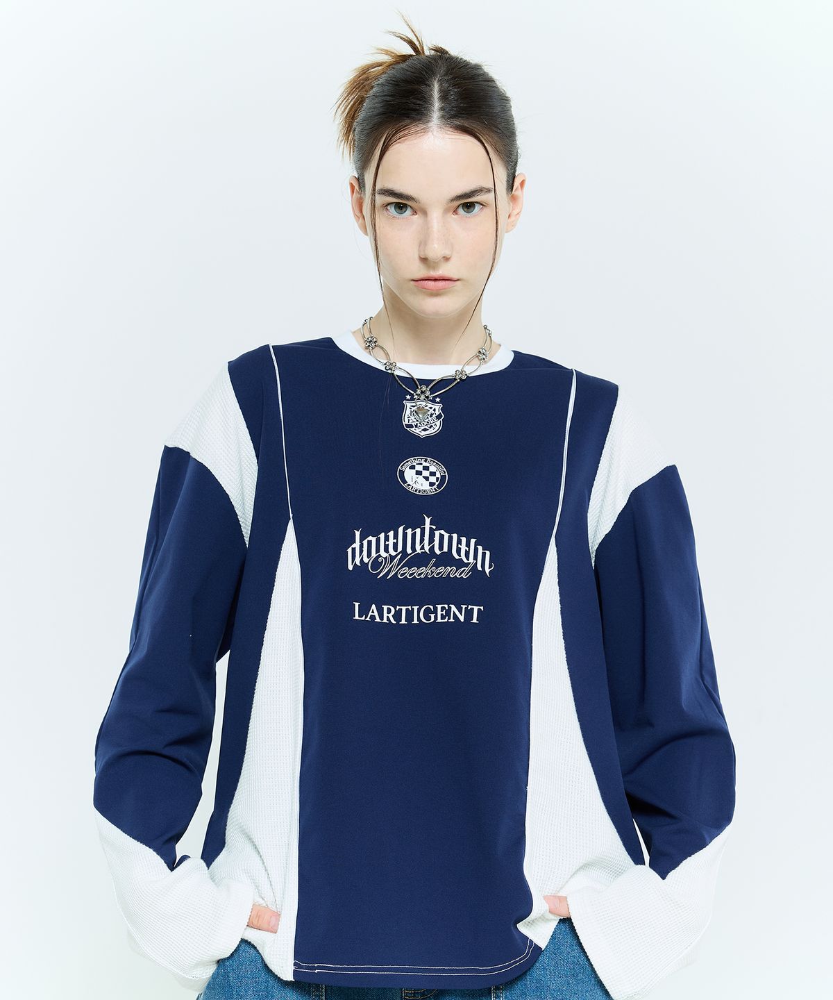 라티젠(LARTIGENT) L6 BLOCK JERSEY TOP(NAVY)