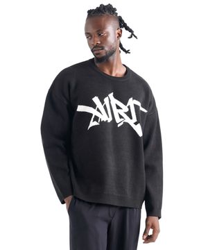 그라피티 니트 AM1145 BK