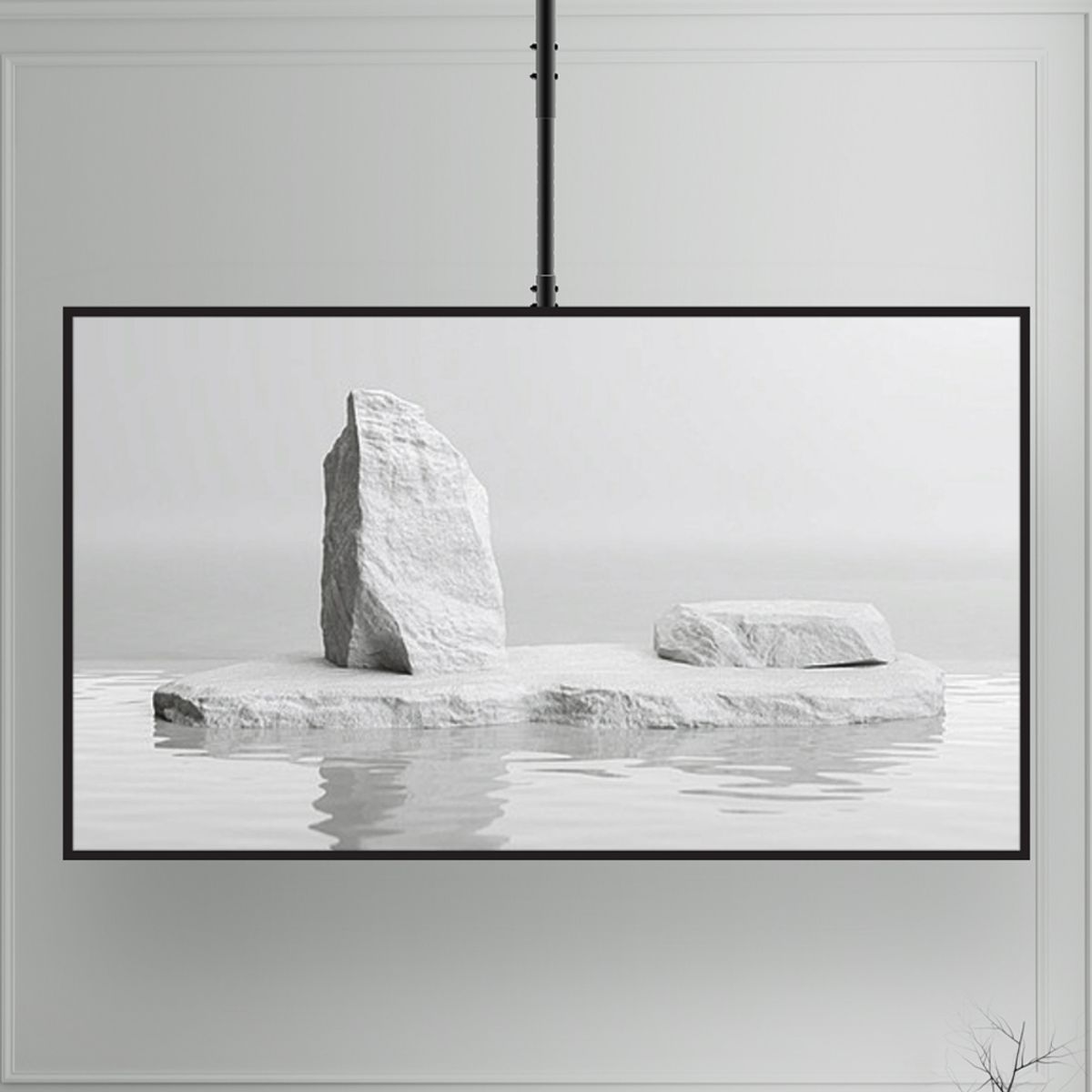 엘디엘마운트(LDLMOUNT) TV 모니터 천정형 슬로프 긴봉타입 브라켓 APL-640LS