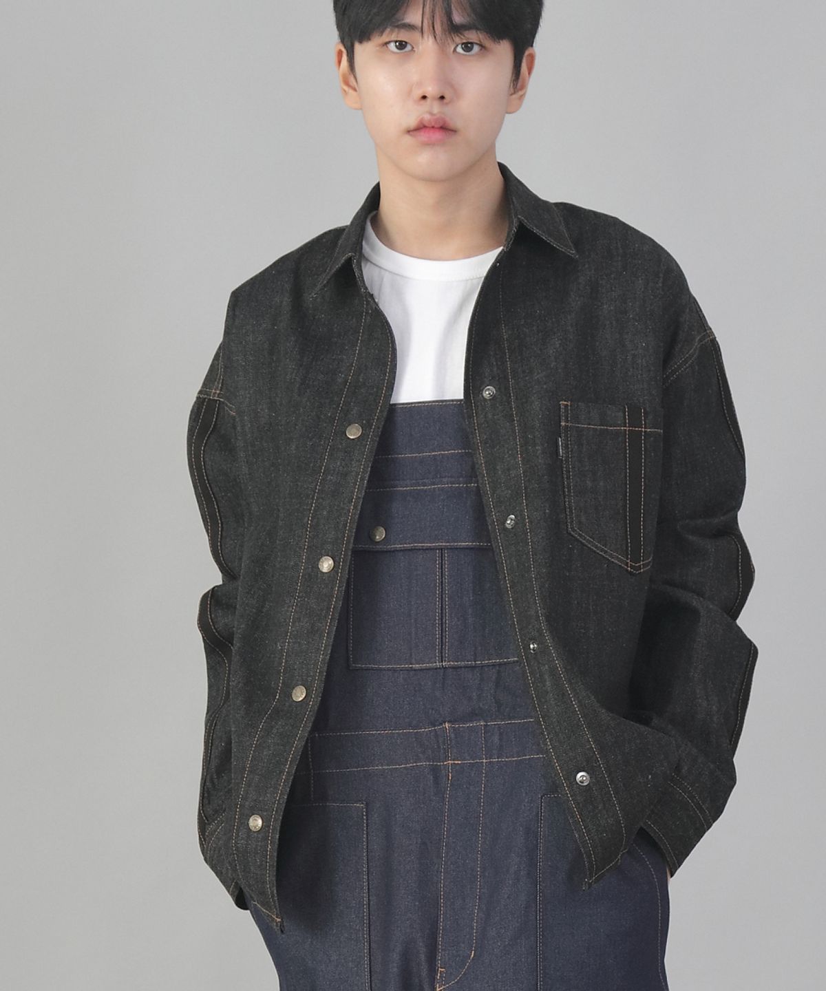 세인트크루(SAINTCREW) P라인 컴포 데님자켓 PCD-418 블랙 데님