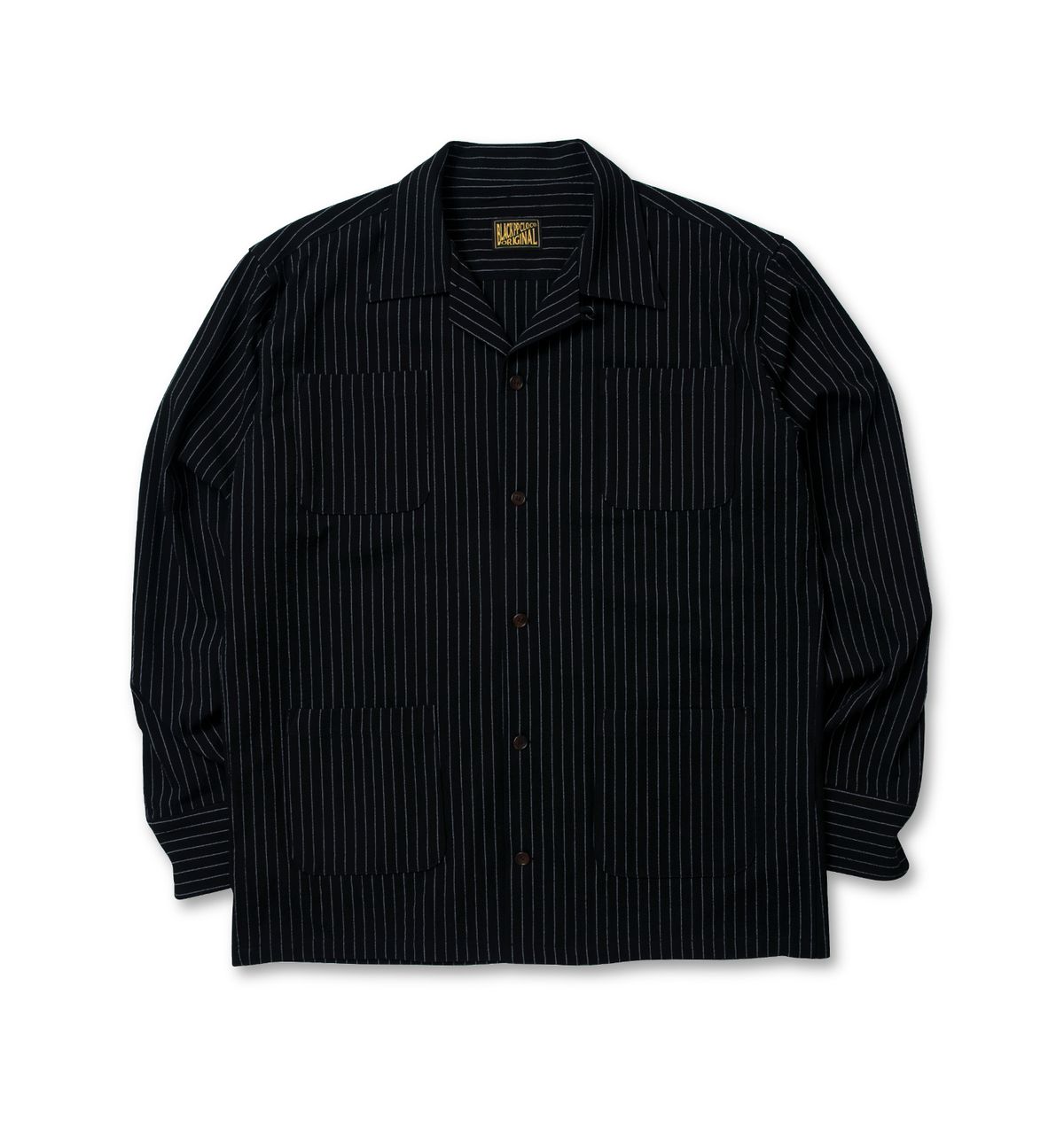 블랙피피(BLACKPP) BLACK PP Vertical Stripe Open Collar Shirts