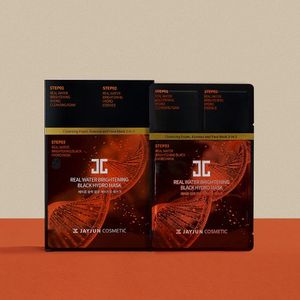 [10pack] 블랙 물광 하이드로 마스크 3STEP (유통기한:2026.08.09까지)