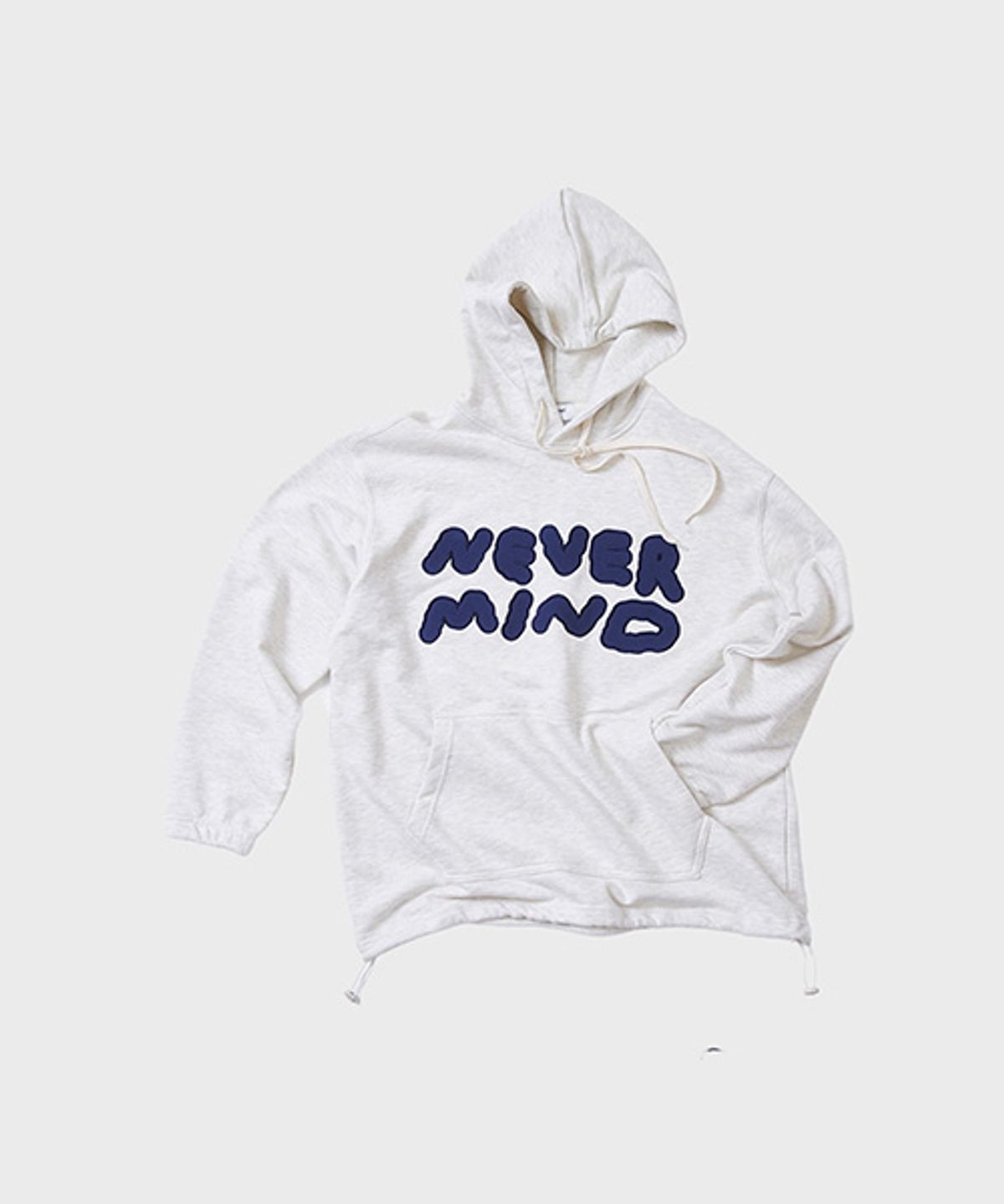 오울(OOOWL) HOODIE APPLIQUE NEVERMIND OATMEAL