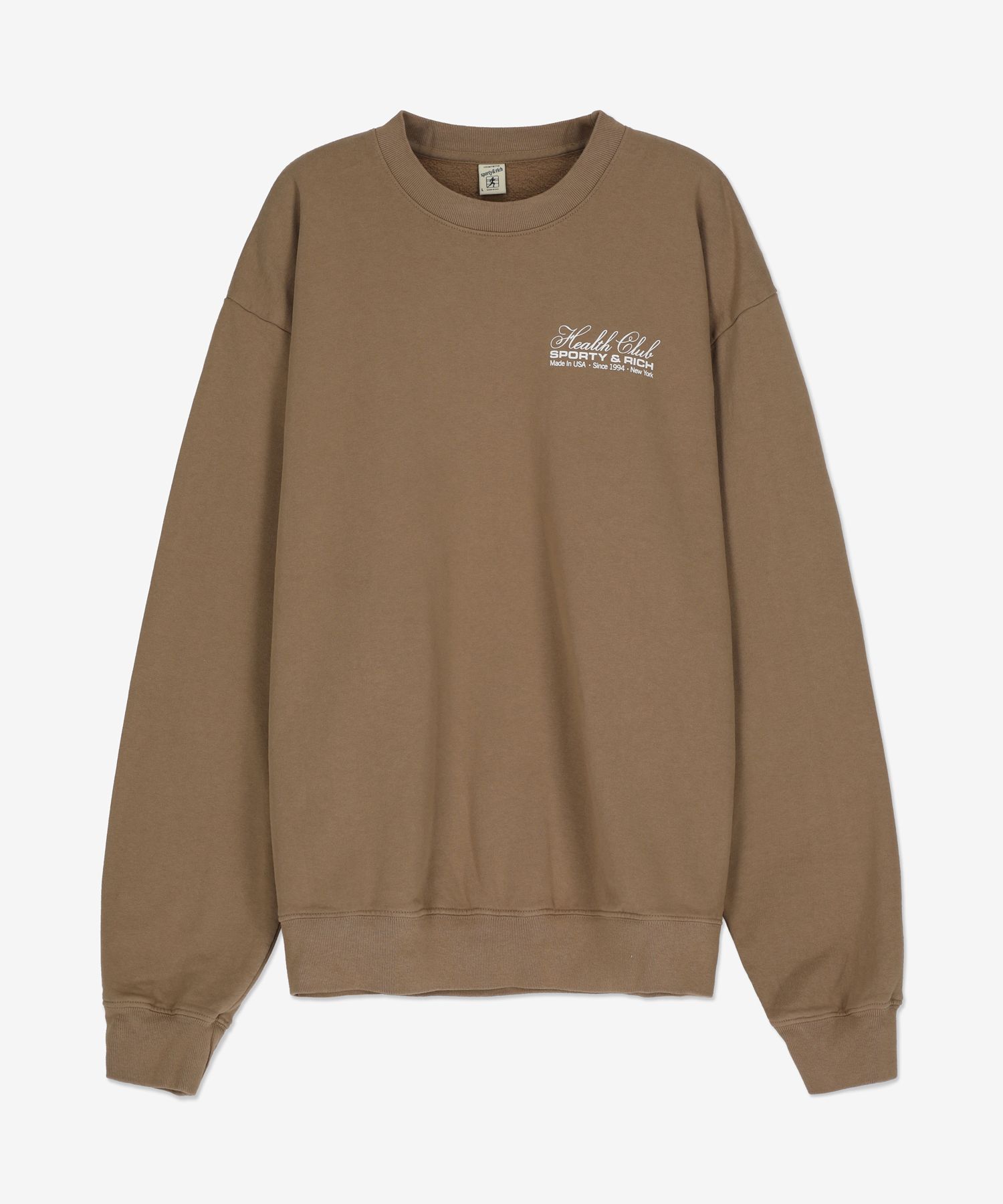 スウェット・トレーナー Sporty & Rich Made in USA Crewneck Man to Man Espresso CR865 MUSINSA | SPORTY&RICH Made in USA Crew Neck Sweatshirt