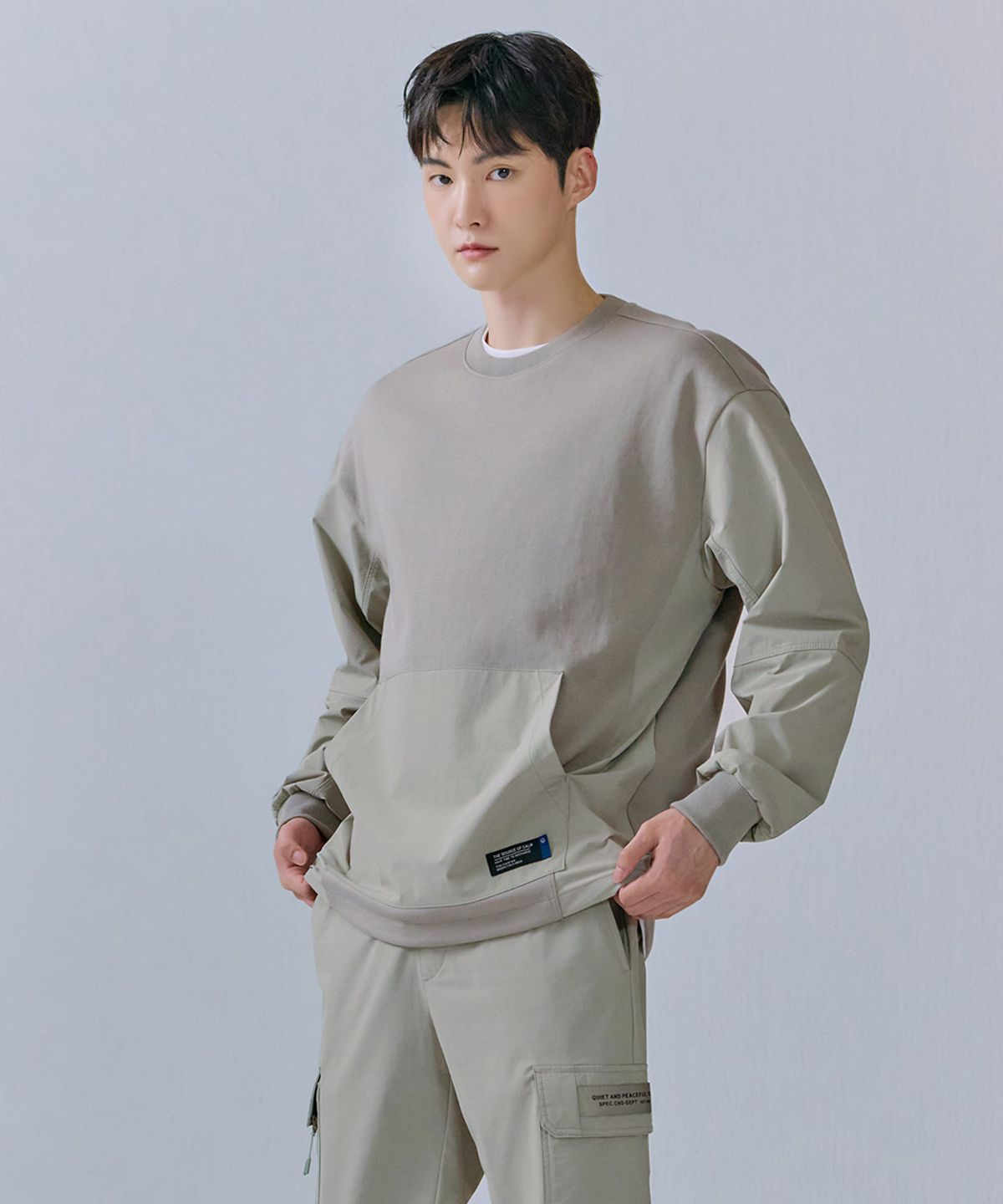 체이스컬트(CHASECULT) 남성 소재 배색 스트레치 티셔츠-CERK5120B02