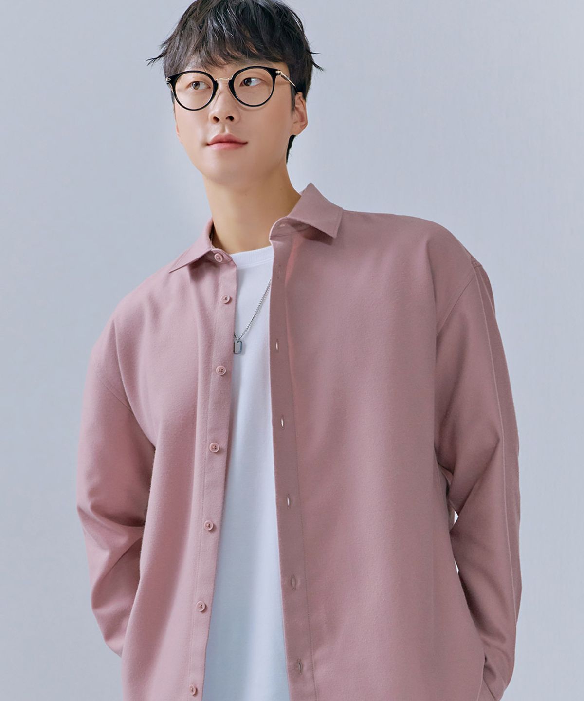 체이스컬트(CHASECULT) 남성 솔리드 베이직 셔츠-CEZK5401B0P
