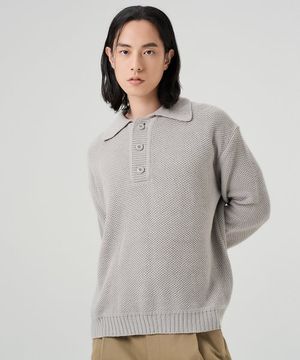 와이드 플라켓 풀오버 (라이트 그레이)