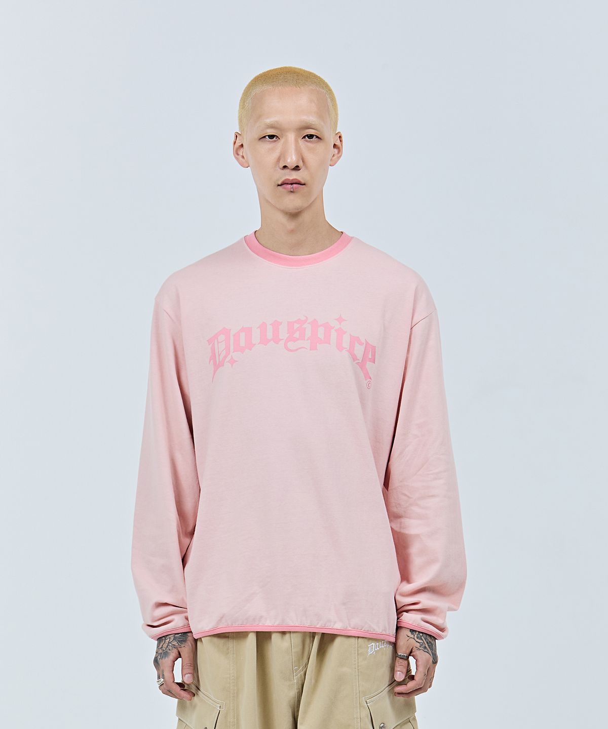 디오스피스(DAUSPICE) Logo Long Sleeve Pink