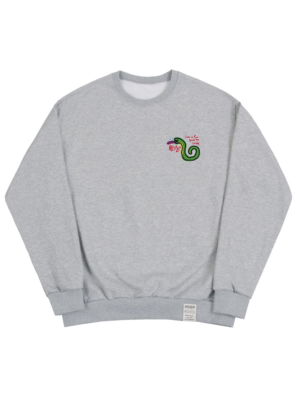 [GRAVER]★GOOD SNAKE SWEATSHIRT MUSINSA | GRAVER [UNISEX] GOOD SNAKE Sweatshirt_Gray