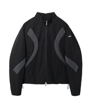 Paneled Fleece Jacket - Black